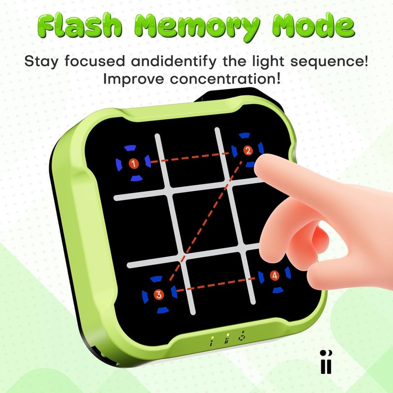 Bacare Electronic Tic Tac Toe Bolt Game, Handheld Digital Board Game, Electric Puzzle Game for Educational and Memory Growth, Portable Travel Games for Car Ride, Gift Ideal for Kids and Adults - Image 5